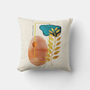 Coussin Abstrait Géométrique Moderne du Milieu du Siècle M