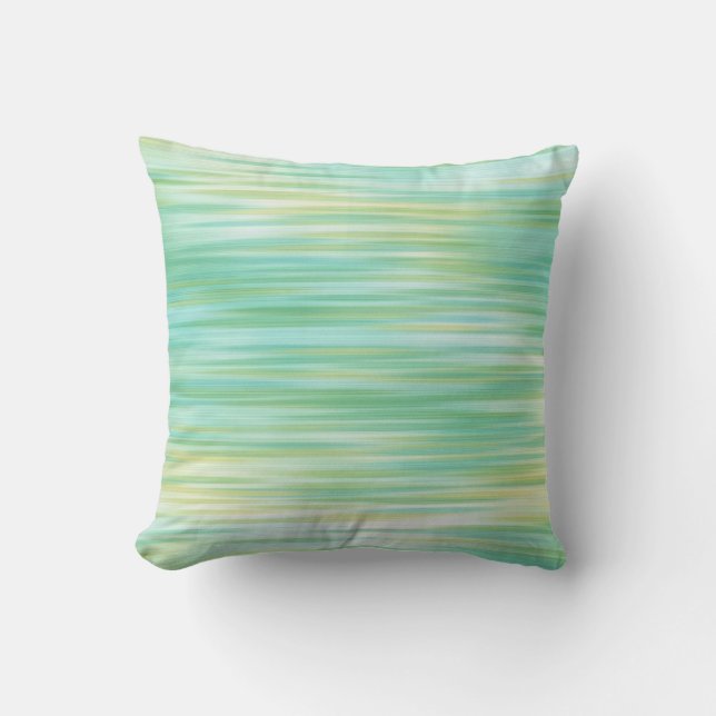 Coussin Abstrait jaune turquoise (Recto)