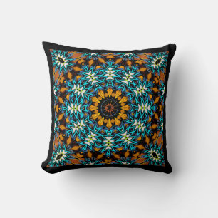 Coussin Abstrait mandala ronde printemps été bandana fraîc