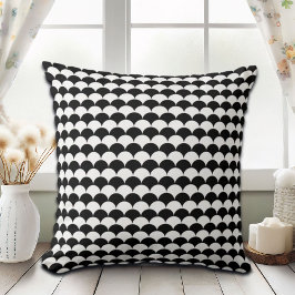 Coussin Abstrait moderne noir et blanc