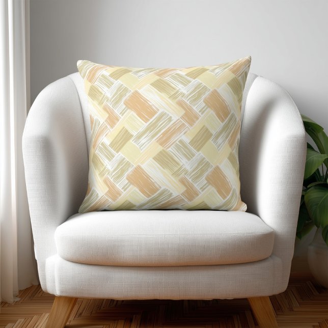 Coussin Abstrait Moderne Orange et Jaune (Créateur téléchargé)
