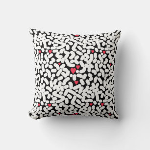 Coussin Abstrait noir blanc
