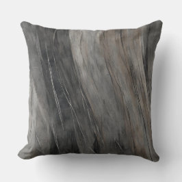 Coussin Abstrait noir gris de fusain