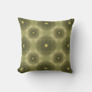 Coussin Abstrait Olive Green Flower Motif sans couture