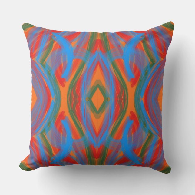 Coussin Abstrait Orange (Recto)