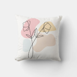 Coussin Abstrait Pastel Floral