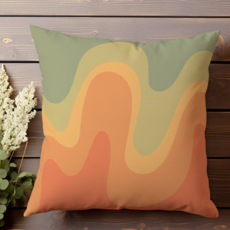 Coussin Abstrait rétro Wavy