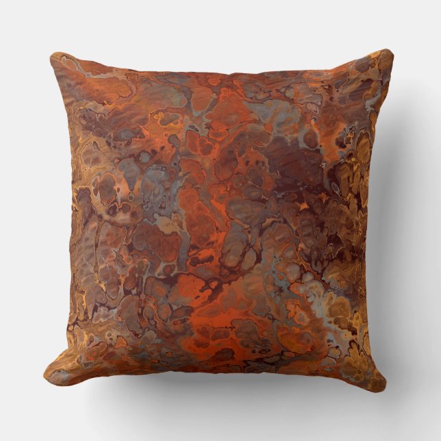 Coussin Abstrait rouille (Recto)