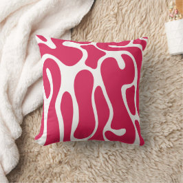 Coussin Abstrait tour rose