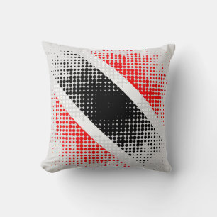Coussin Abstrait Trinité-et-Tobago Dot Motif sur GRAY