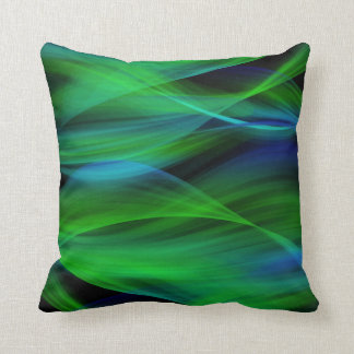 Coussin abstrait vert