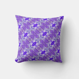Coussin abstrait violet