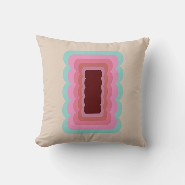 Coussin Abstrait Wavy vintage (Recto)