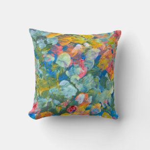 Coussin Abstraite brosse de frottement de point acrylique 
