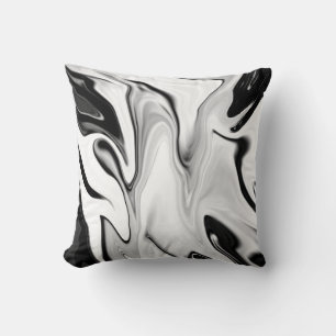 Coussin Abstraite élégante couleur rétro fluide numérique
