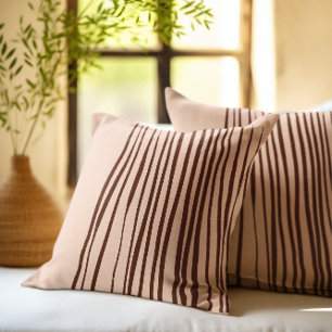 Coussin Abstraite Peach Terracotta moderne