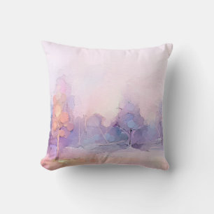 Coussin Abstraite peinture à l'huile paysage forestier d'h