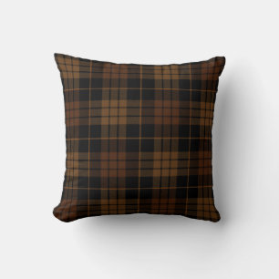 Coussin Académie sombre Vichy marron