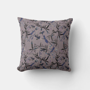 Coussin Accent de jardin mauve fantaisiste