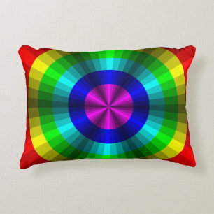 Coussin accent de la illusion optique arc-en-ciel