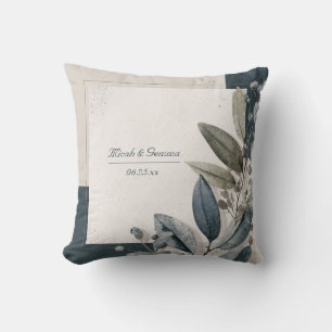 Coussin Accent en Terrazzo Botanique Géométrique à Feuille
