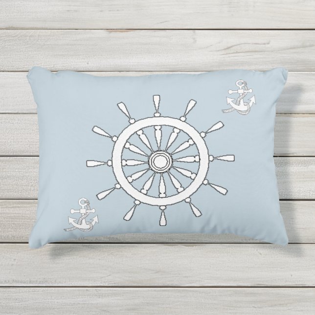 Coussin Accent - Helm et Ancres (Devant)