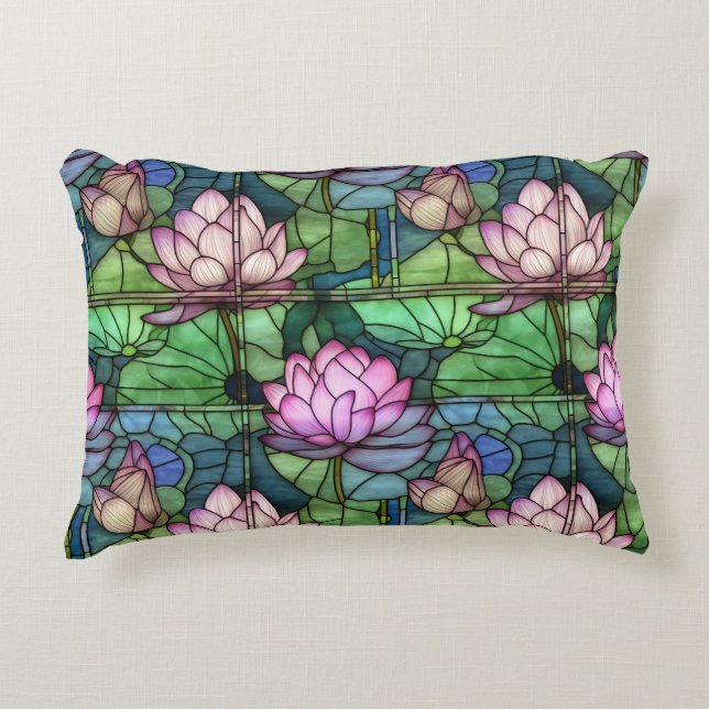 Coussin Accent Lotus en verre tendu (Devant)