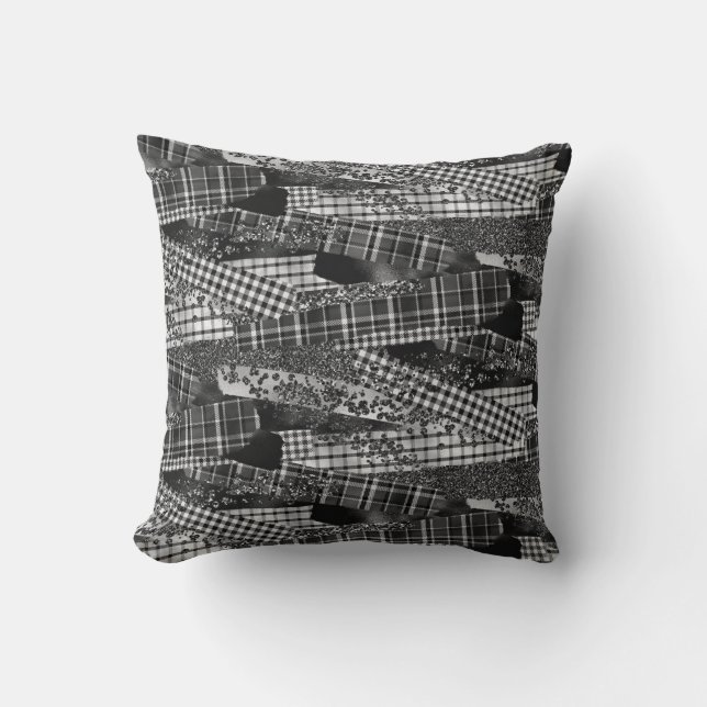 Coussin Accent Patchwork Monochrome (Recto)