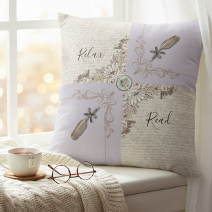 Coussin Accent sophistiqué pour amateurs de livres couleur