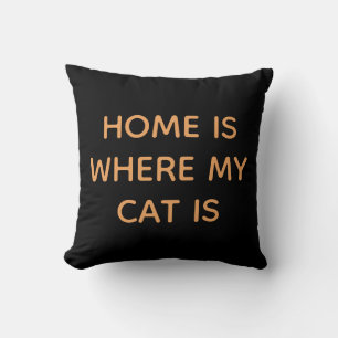 Coussin Accueil C'Est Là Que Mon Chat Est De Peach Citatio