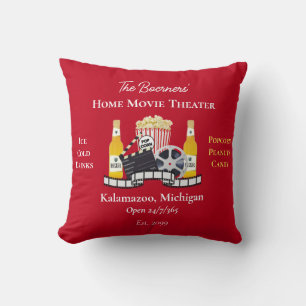 Coussin Accueil Film Théâtre Popcorn Clapperboard Film