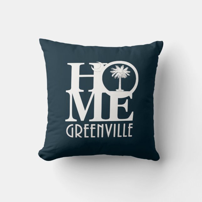 Coussin ACCUEIL Greenville Caroline du Sud (Recto)