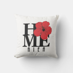 Coussin ACCUEIL Hibiscus rouge Aiea