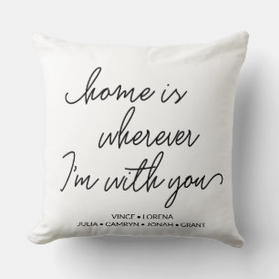 Coussin Accueil personnalisé est partout où je suis avec v