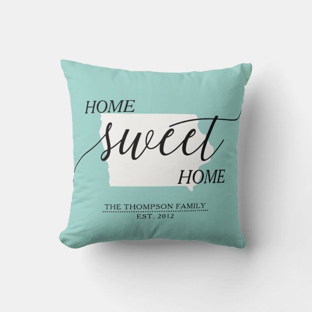 Coussin Accueil Sucré Domicile État de la famille Nom de f (Recto)