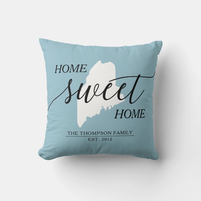 Coussin Accueil Suédois J'ai mon nom de famille État Lance (Recto)