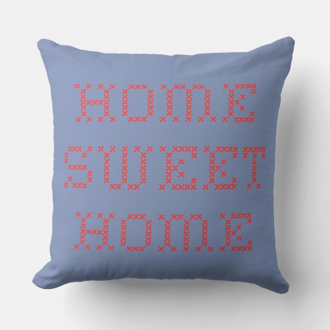 Coussin Accueil Sweet Home Croix Rouge Stitch (Recto)