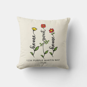 Coussin Accueil Sweet Home Nouvelle adresse Réchauffement