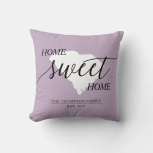 Coussin Accueil Sweet Home SC État Famille Nom de famille