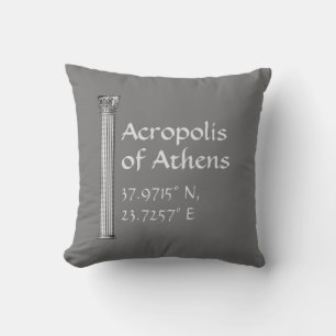 Coussin Acropole d'Athènes Latitude Longitude