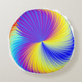 Coussin actionné par pétale rond d'arc-en-ciel