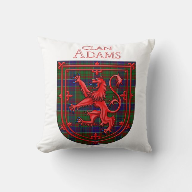 Coussin Adam Tartan Scottish Plaid Lion Rampant (Recto)