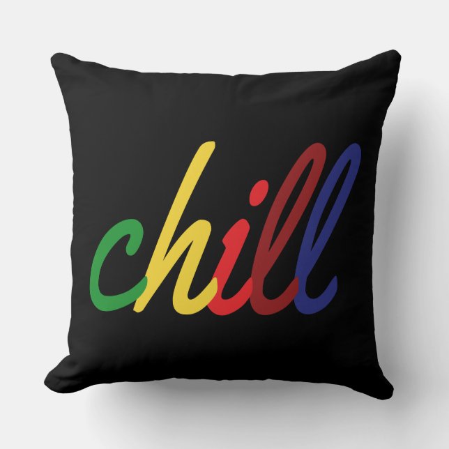 Coussin Ado Fille Chill Couleurs rétro (Recto)