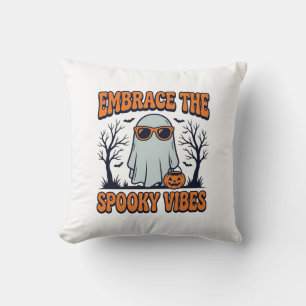 Coussin Adoptez la chemise Halloween fantôme des vibration