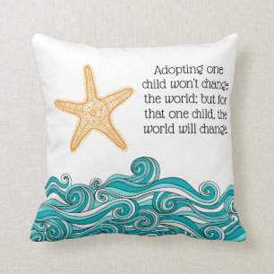Coussin Adoption d'histoire d'étoiles de mer - accueil
