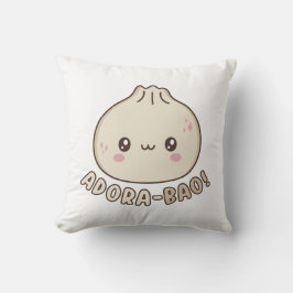 Coussin Adora-Bao Cute Kawaii Bao Louveur de jeu de mots