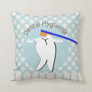 Coussin adorable 20X20 de dent d'hygiéniste