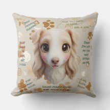 Adorable Borzoi Face Cushion Throw Pillow