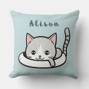 Coussin Adorable Chat de dessin reposant Jeu