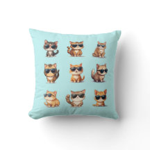 Adorable Chat Portant Des Lunettes De Soleil Sur U